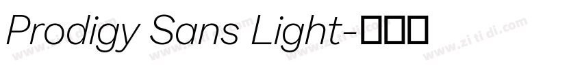 Prodigy Sans Light字体转换